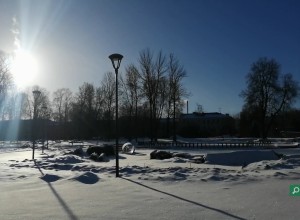 Февральская прогулка по Горсаду в Вышнем Волочке. Видео