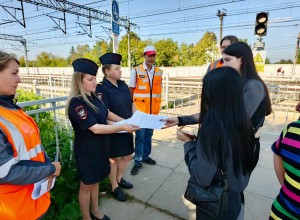 На железнодорожной станции Вышний Волочек транспортные полицейские и железнодорожники  провели совместное профилактическое мероприятие «Безопасный транспорт»