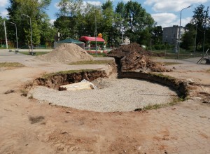 В парке «Текстильщиков» в районе Вышневолоцкая готова площадка для фонтана