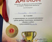 Вышневолоцкий спортсмен Артём Николаев в составе команды «Норд-Авто» занял первое место в «Битве клубов»