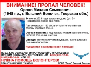 В Вышневолоцком городском округе ищут Орлова Михаила Семёновича
