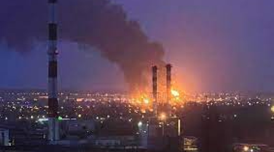 Пожар на нефтебазе в пятницу в Белгороде