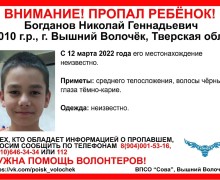 Следственный комитет возбудил уголовное дело по факту безвестного исчезновения одинадцатилетнего мальчика в Вышнем Волочке